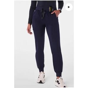 FIGS Women's Navy Zamora Classic Fit Jogger Scrub Pants Large Petite Medical